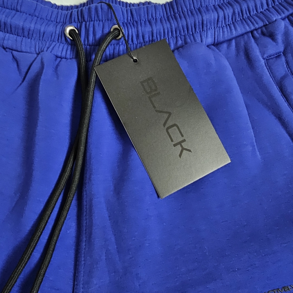 Mens Actively Black Athleisure Shorts Royal Blue Size M New With Tag - Picture 15 of 15